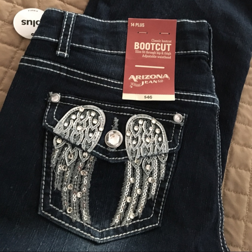NWT Arizona Jean Co girls 14 1/2 Plus Jeans